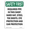 Signmission OSHA Sign, Required PPE In This Shop Hard, 10in X 7in Rigid Plastic, 7" W, 10" H, Portrait OS-SF-P-710-V-11230 - alternate 1